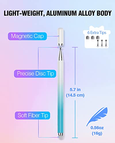 Stylus Pens For Touch Screens, 2 In 1 High Precision Universal Stylus Pen For Ipad Compatible With Apple, Iphone, Ipad, Android, Microsoft Tablets, Phones, 3 Pack-Blue, Pink, Purple #TOP6