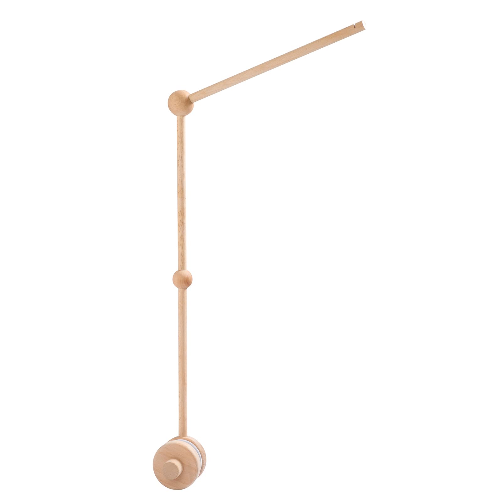 Youuys Soporte de Móvil de Madera para Cuna de Bebé, Brazo Regulable en Altura para Cama Campanas Carillones