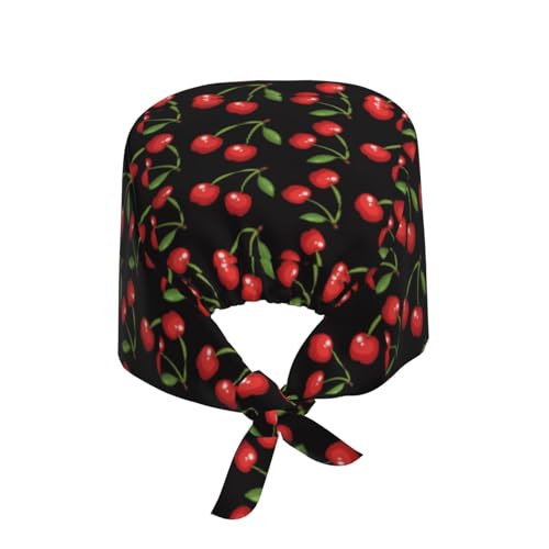 Image of Working Cap Scrub Cap with Sweatband Adjustable Unisex Women Tie Back Hat Nurse Surgical Caps