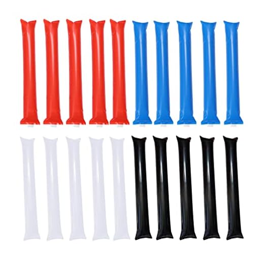 jojofuny 48Pcs Thunder Sticks Uppblåsbara Stadion Noisemakers Bam Bam Cheer Sticks Boom Sticks För Basketfotboll Sportspel Noisemakers Party Favors Blandade Färger