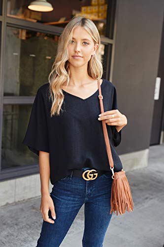 Image of FashionPuzzle Small Fringe Crossbody Bag with Wrist Strap