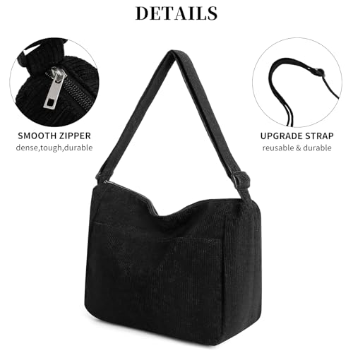 Bolso Tote de pana para mujer, gran capacidad miniatura 6