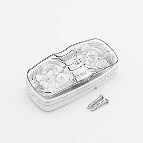 Tmh 4 Pcs 4 Inch White Side Marker Light 10 Led Rectangular Clearance Lamp Double Bullseye Sealed Surface Mount For Rv Truck Camper Suv Pickup Trailer Atv 12V Dc Ro12 #TOP4