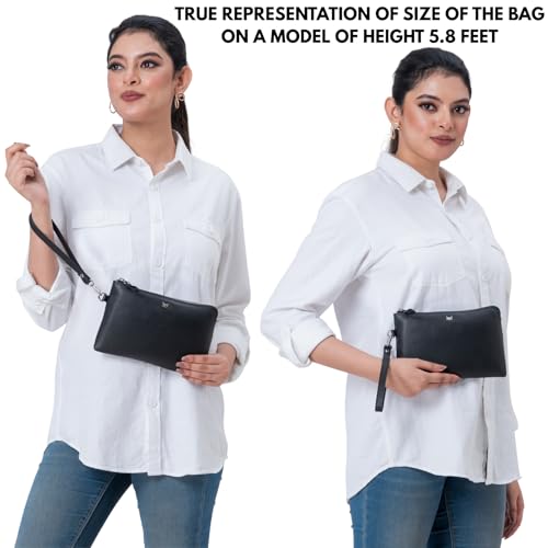 Leather Wristlet Wallet for Women Clutch Handbag Purse with Cell Phone Slot by Wise Owl Accessories - Used condition - Image 2