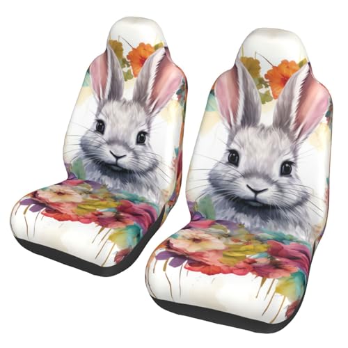 Housse de siège auto lapin et fleurs de qualité supérieure pour SUV