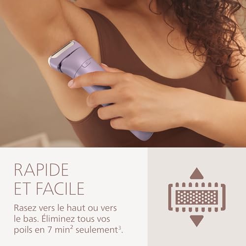 Rasoir sans fil Philips Lady Shaver série 8000 BRL14900 3 lames tête flexible LED - vue 8