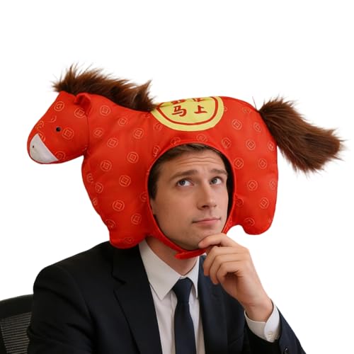 Sombrero de cabeza de caballo, bufanda de felpa para la cabeza, sombrero de felpa, actuación en escenario, escuela, cosplay, accesorios para hombres, mujeres, adolescentes, niños y niñas