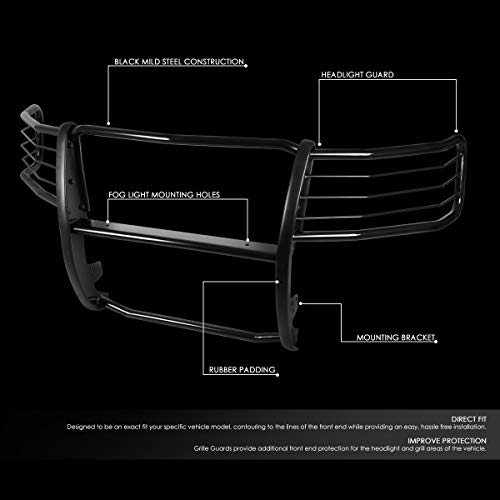 Dna Motoring Grill-G-074-Bk Mild Steel Front Bumper Brush Grille Guard Compatible With 07-13 Silverado 1500 #TOP1