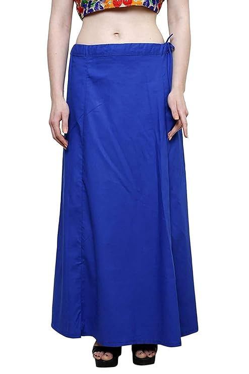 khushi Girl Women's Royal Cotton Readymade Petticoat for Saree (Size-Large) Color-Light Royal Blue-picture-31