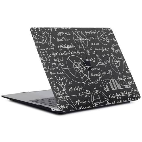 Coque MacBook Air 15 rigide ultra-fine motif Maths Noir avec Touch ID