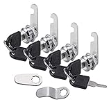 Bloqueo de Leva de 16 mm: Este conjunto de levas de casillero tiene 4 piezas, barril de bloqueo largo de 16 mm, cada bloqueo con 2 llaves iguales. Se puede usar en puertas de madera, metal y vidrio. Ideal para gabinete, armario, cajón, buzón, puerta, ect. Proteja perfectamente la seguridad de la propiedad personal.