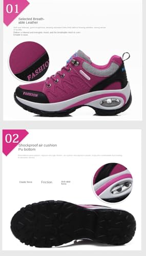 Waterproof Low Top Hiking Sneakers for Women - Ideal for Outdoor Trekking, Walking, and Running3