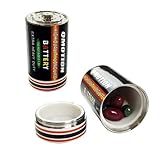 (2 pack) Fake D Battery Safe - Realistic Looking Batteries for Hiding Money Jewelry Pills Cash Small