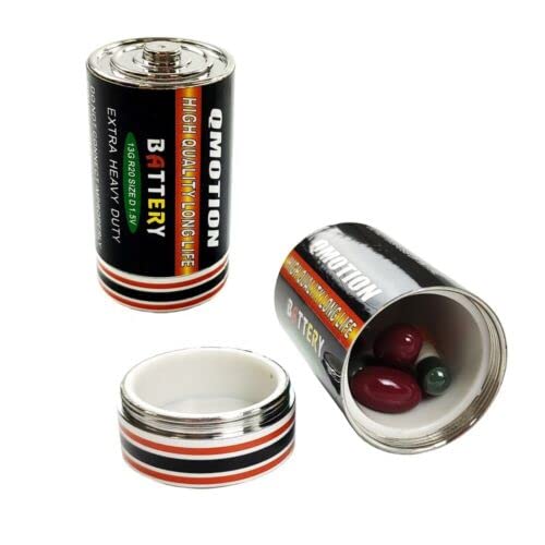 (2 Pack) Fake D Battery Safe - Realistic Looking Batteries For Hiding Money Jewelry Pills Cash Small Valuables | Hidden Stash Secret Storage Safe Vault Grab Diversion Safes Hide Stuff Container #TOP1