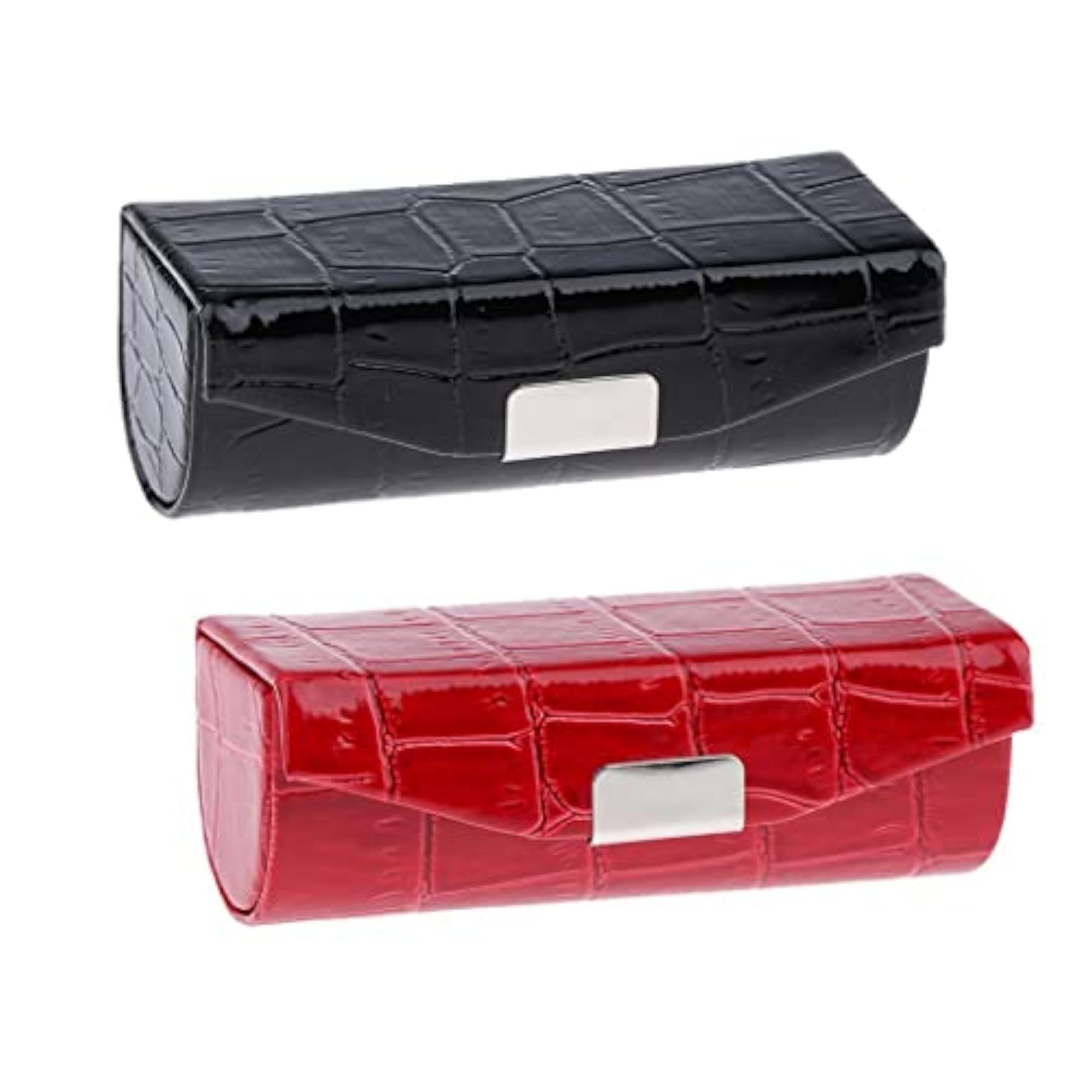 Leather Lipstick Case Holder with Mirror, 2pc Set