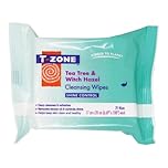 T-Zone Tea Tree & Witch Hazel Biodegradable Cleansing Wipes 25 Pack - Deep Cleansing & Oil-Control Face Wipes - Removes Dirt, Makeup & Impurities for Fresh, Clearer Skin
