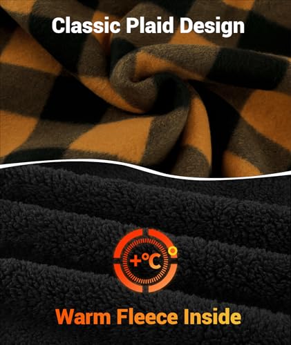 Image of ZITY Boys Flannel Jacket Sherpa Lined Zip Up Hoodie