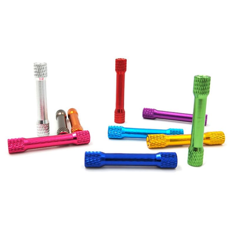 6063 Aluminum Alloy Double-Ended mesh Round Aluminum Column 10 Remote Control Drones FPV Quadcopter Connecting Column Aluminum Tube Support Column M3 (Sky Blue, M3x20mm=10pcs)