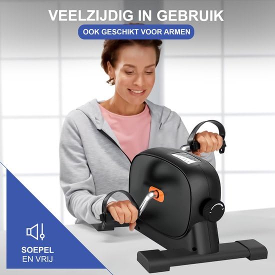 Duerté - Stoelfiets Bewegingstrainer - Bureau Fiets Trainer - Deskbike Fitness - Home Gym Mobiliteitstrainer en Beentrainer - met LCD monitor voor afvallen en Antislipmat - Afbeelding 3