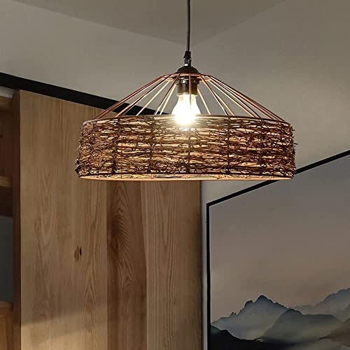 Lampe suspendue rotin fait main pour une atmosphère bohème et poétique