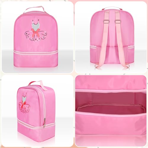 Cute Ballet Bag Kits Tutu Dress Dance Bag, Girls Personalized Waterproof Bag Ballerina Duffle Bag (pink10)4