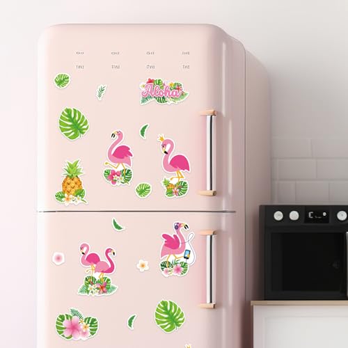 Imanes decorativos de flamenco rosa para refrigerador, pack 21 miniatura 6