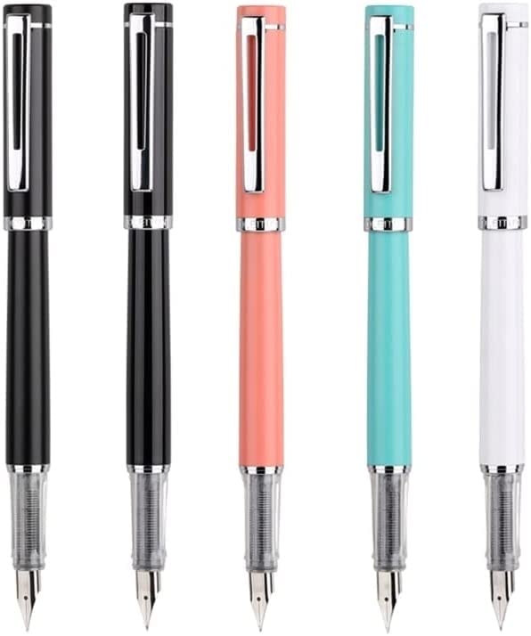 Pluma estilográfica Plumas Pluma estilográfica de lujo Pluma estilográfica portátil Pluma de caligrafía con relleno de pistón Apto for oficina ejecutiva Pluma de cumpleaños profesional (Color :