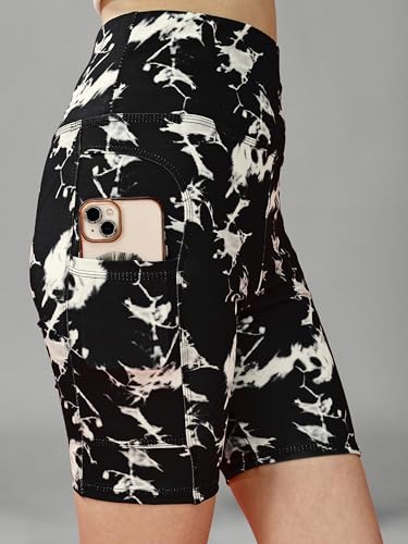 Image of Cycling Shorts for Women | High Waist Activewear Shorts | Knee Length Shorts | Workout Shorts for Women | Yoga Shorts