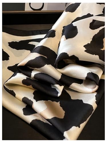Floerns Women's Cheetah Print Silk Square Scarf Headscarf Hair Scarf Hair Kerchief4