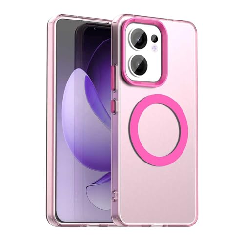 DFHASD for Oppo Reno 13 F 5G / 4G Case Compatible with MagSafe, Anti-Scratch & Non-Yellowing, Frosted Translucent Shockproof Protective Phone Case Compatible with Oppo Reno 13 F 5G / 4G (B)