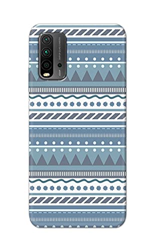 Image of Printed Hard Back Cover Case for Mi Redmi 9 Power Back Cover (Seamless Geometric Tribal Pattern) -1803
