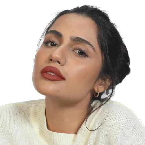 Image of Kiro Moist Matte Lipstick - Spicy Cinnamon (Rust Brown), 4.2g | Super-Pigmented, Long-Lasting, Moisturizing, Non-Drying, Non-Feathering, Smudge Proof | Skin Care Infused with Natural Oils