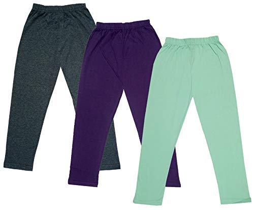 Image of indi weaves Girls Super Soft Cotton Solid Capri Pants Pack of 2