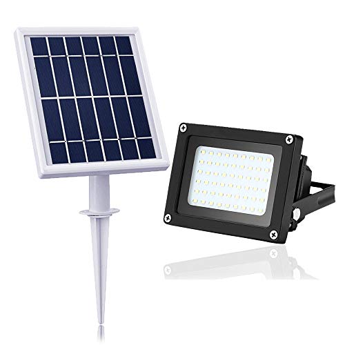 Solar Flood Light Outdoor,JPLSK 54Leds 400Lumen IP65 Waterproof Outdoor Flood Light Fixture for Doorway,Porch,Sign,Grill,Auto-on Off