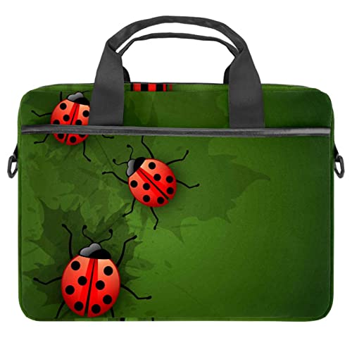 Sac ordinateur portable 13.3 pouces vert, mallette bandoulière PC 14 pouces imprimé nature