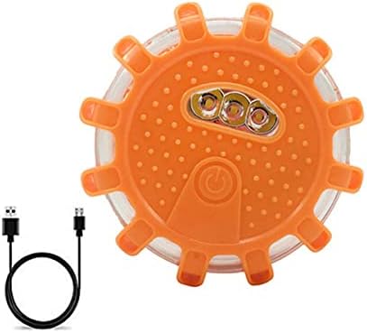 LiuXunJU LED Safety Flare Keeps Your Family Safe On The Road, USB Rechargeable Road Safety Flares Waterproof Roadside Warning Safety Flare Kit, with Magnetic Base for Car Truck