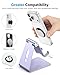 OMOTON Adjustable Cell Phone Stand, C2 Aluminum Desktop Cellphone Stand with Anti-Slip Base and Convenient Charging Port, Fits All Smart Phones, Haze Purple