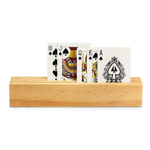 Sterling Games Solid Wooden 9" Playing Cards Holder Set Of 4 #TOP2