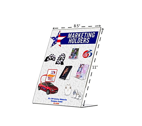 Marketing Holders 5 Pack Acrylic Sign Holder Side Load Table Tent 8.5