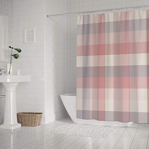 Rideau de douche imperméable effet texture rose pour une ambiance spa à la maison - 3