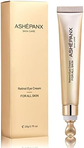 Retinol Eye Cream, Caffeine Eye Cream, Anti Aging Eye Cream for Dark Circles Puffiness Under Eye Bags and Wrinkles, Retinol Eye Cream with Caffeine and Collagen to Smooth Fine Lines and Hydrate Eye Area 20g