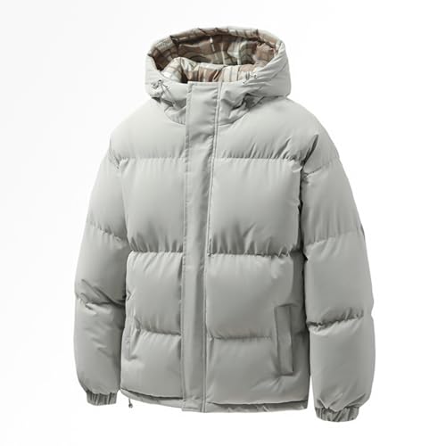 Puffer Jacke Herren Winter Daunenmantel Warm Winterjacke mit Kapuze Steppjacke Langarm Übergangsjacke Sportlich Mantel Modern Herrenjacken Übergang Steppmantel Männer Daunenjacke Gefüttert