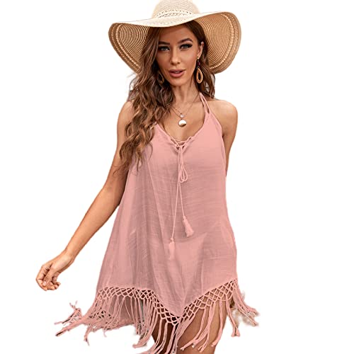 Sling fringe beach sunblock veste avec finitions franges bohèmes