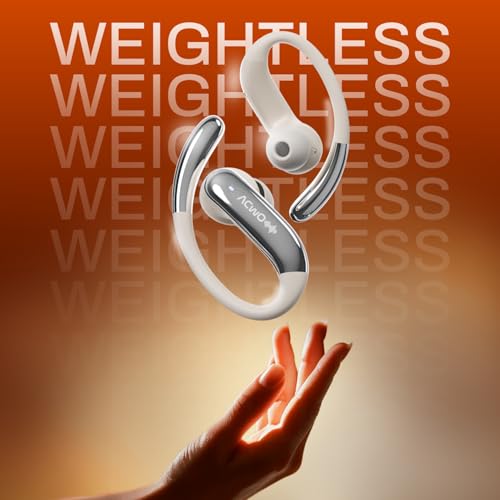 Image of DwOTS Sense Pro OWS Earbuds with 42dB ANC, Over Ear Headphone Design, 45H Battery, Bluetooth v6.0, 3 EQ Modes, Hall Switch Auto Connect, Voice Assistant Support, Bluetooth Earbuds (Cream)