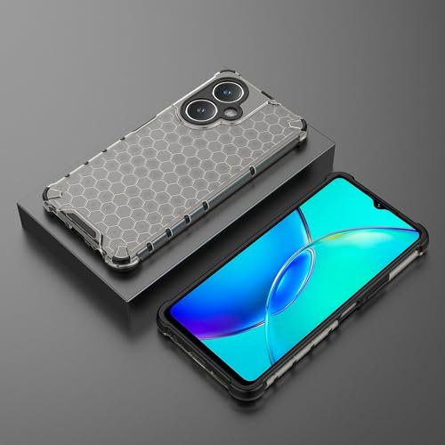 Image of Glasgow Back Case Cover Designed for [ Vivo Y27 4G ] (Stylish Look | Shock Proof) - Black