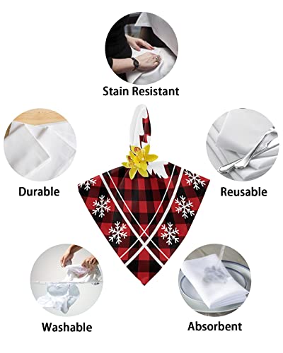 Servilletas de tela navideñas set de 4, 20 x 20 pulgadas miniatura 6