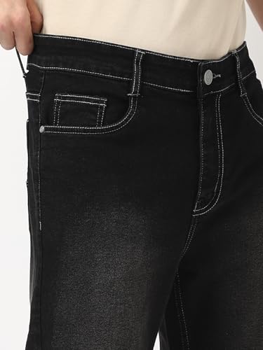 Image of Urbano Fashion Men's Straight Fit Washed Jeans Stretchable
