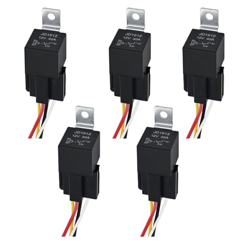 Faisceau de relais 12V 40A avec câblage étiqueté en couleur pour une installation simple