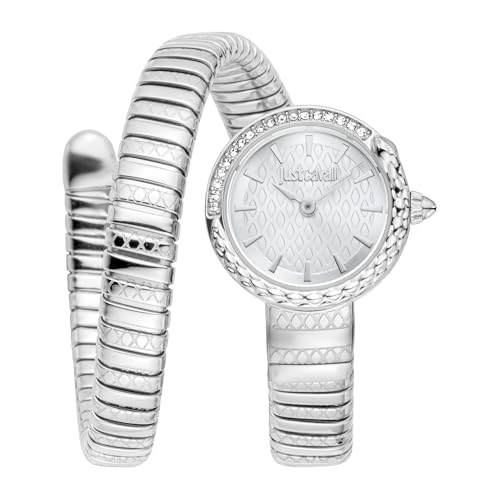 Just Cavalli Reloj Analógico para Mujeres de Cuarzo con Correa en Acero Inoxidable JC1L301M0085
