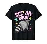 Last Day of School See Ya Soon Raccoon Teacher Boy Girl T-Shirt